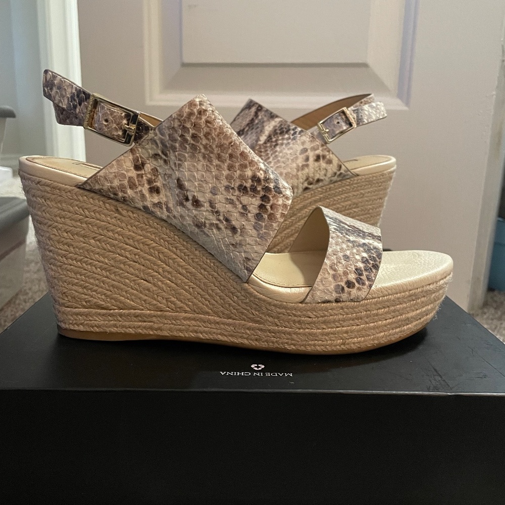 Antonio Melani Snakeskin Wedges